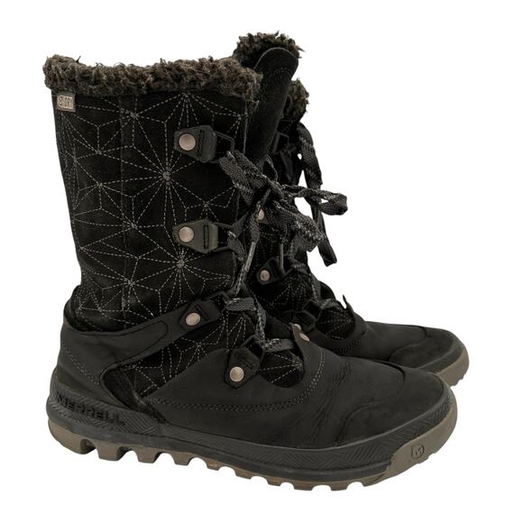 Merrell Women's Silverspun Lace Up Waterproof Winter Boots Size 9.5